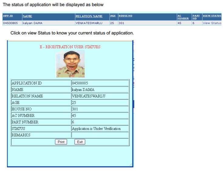 check your voter id card status and apply for voting card on CEO ...