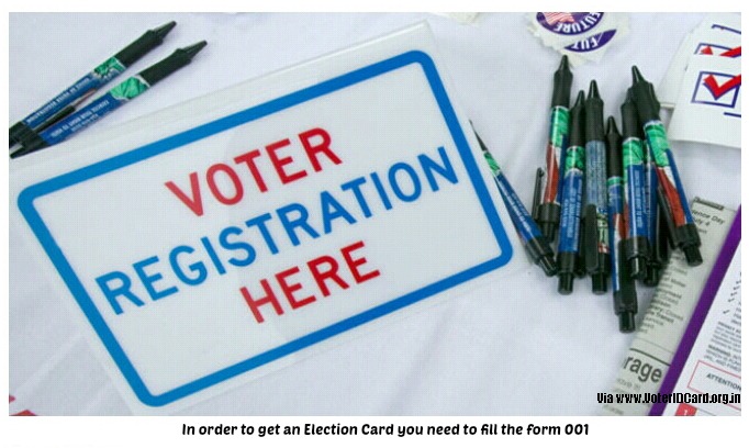When does one require to Fill Voter ID card Application Form 001?
