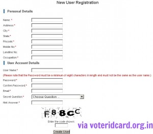 application form voter id card