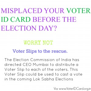 Election Commission of India instructs CEO Mumbai to issue Voter Slips to the voters for the Lok Sabha Elections
