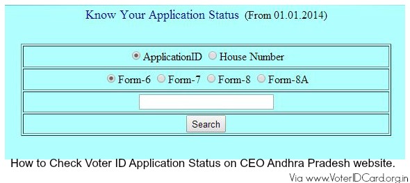 CEO Andhra Pradesh, Check Status, Appy for Voter ID