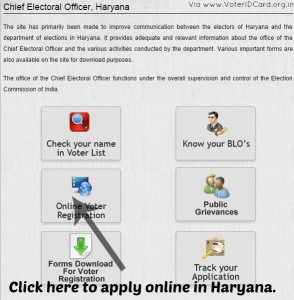 assembly elections Haryana 2014 apply for voter id card online or offline
