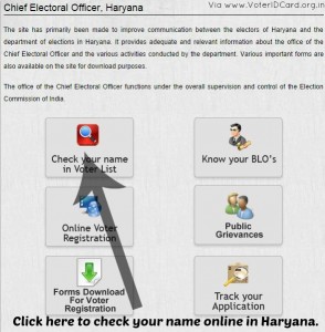 how to check your name in the voter list Haryana 2014