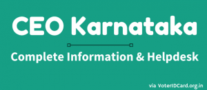 CEO Karnataka - Helpdesk for all Voter ID Card and Voter List queries