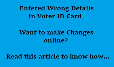 Voter ID Card Correction Online