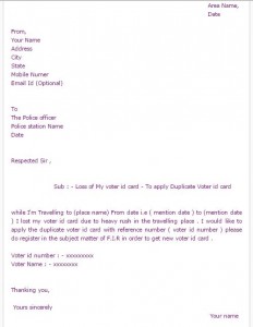 Lost Voter Id Card - Here's How To File An Fir