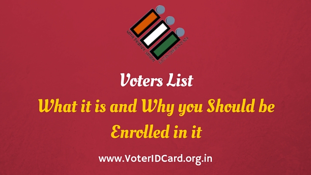 voters list enrolment -how to enrol