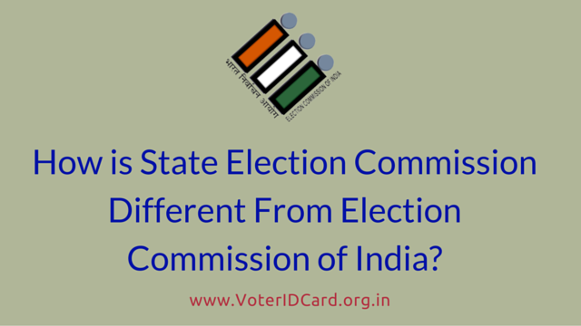 How is State Election Commission Different from Election Commission of India? 