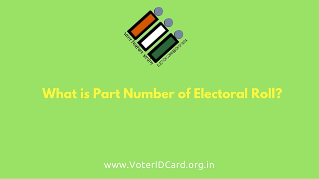 what is part number of electoral roll